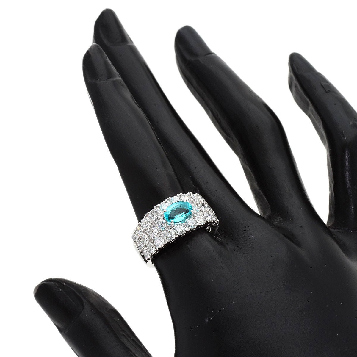 TASAKI Paraiba tourmaline Diamond Ring Platinum PT900 Ladies [Used]
