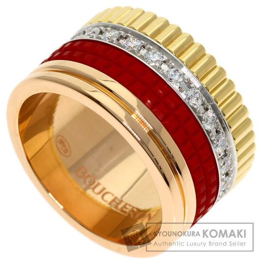 Boucheron Quatre Red Diamond Diamond Ring K18 Yellow Gold K18 White GoldLadies [Used]