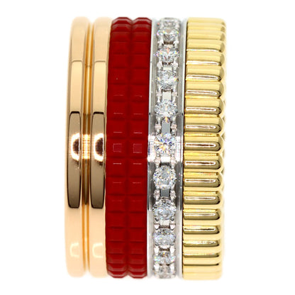 Boucheron Quatre Red Diamond Diamond Ring K18 Yellow Gold K18 White GoldLadies [Used]