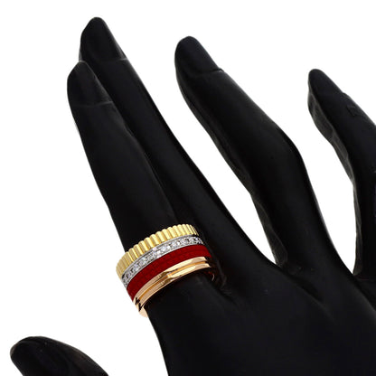 Boucheron Quatre Red Diamond Diamond Ring K18 Yellow Gold K18 White GoldLadies [Used]