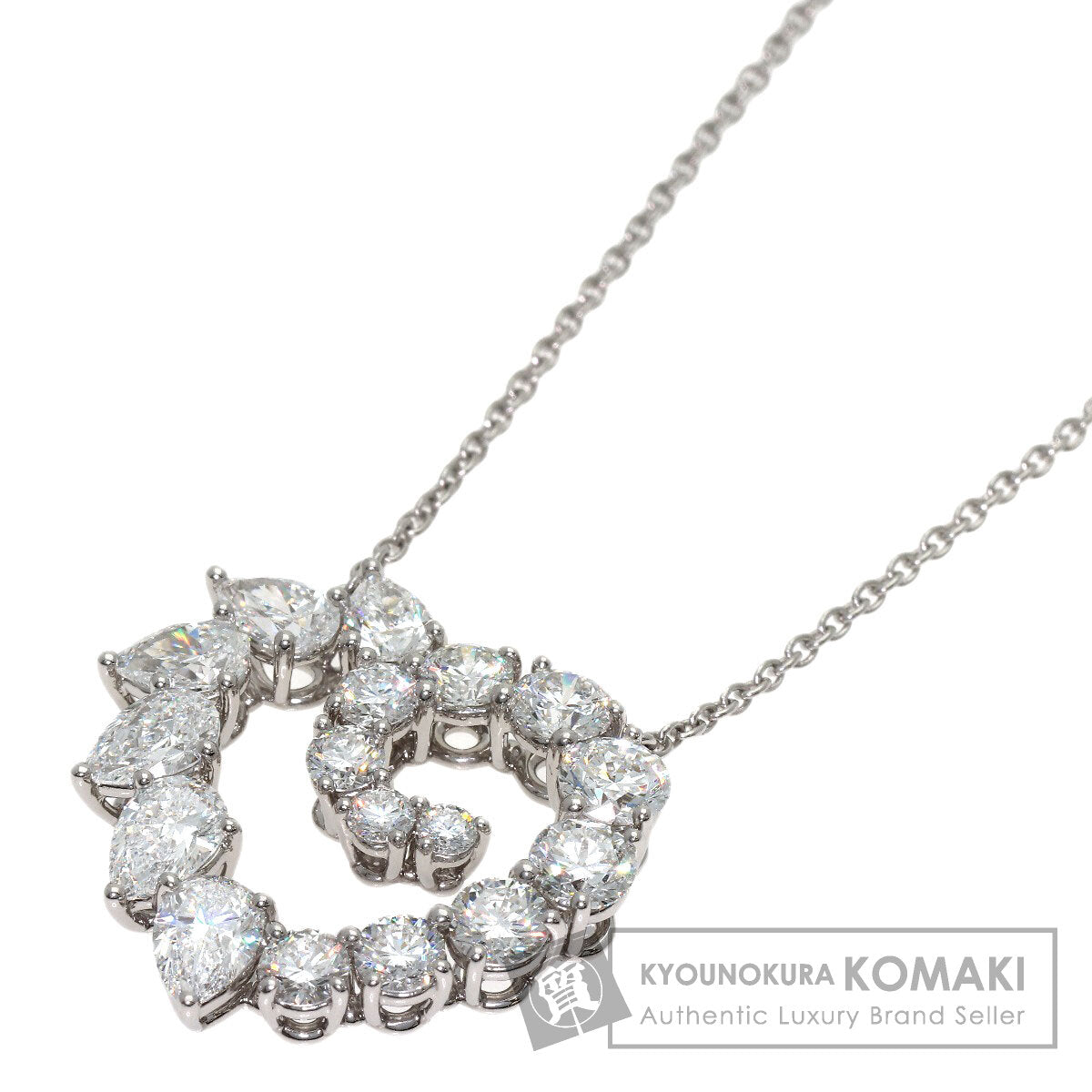 HARRY WINSTON Open cluster diamond Necklace Platinum PT950 Ladies [Used]