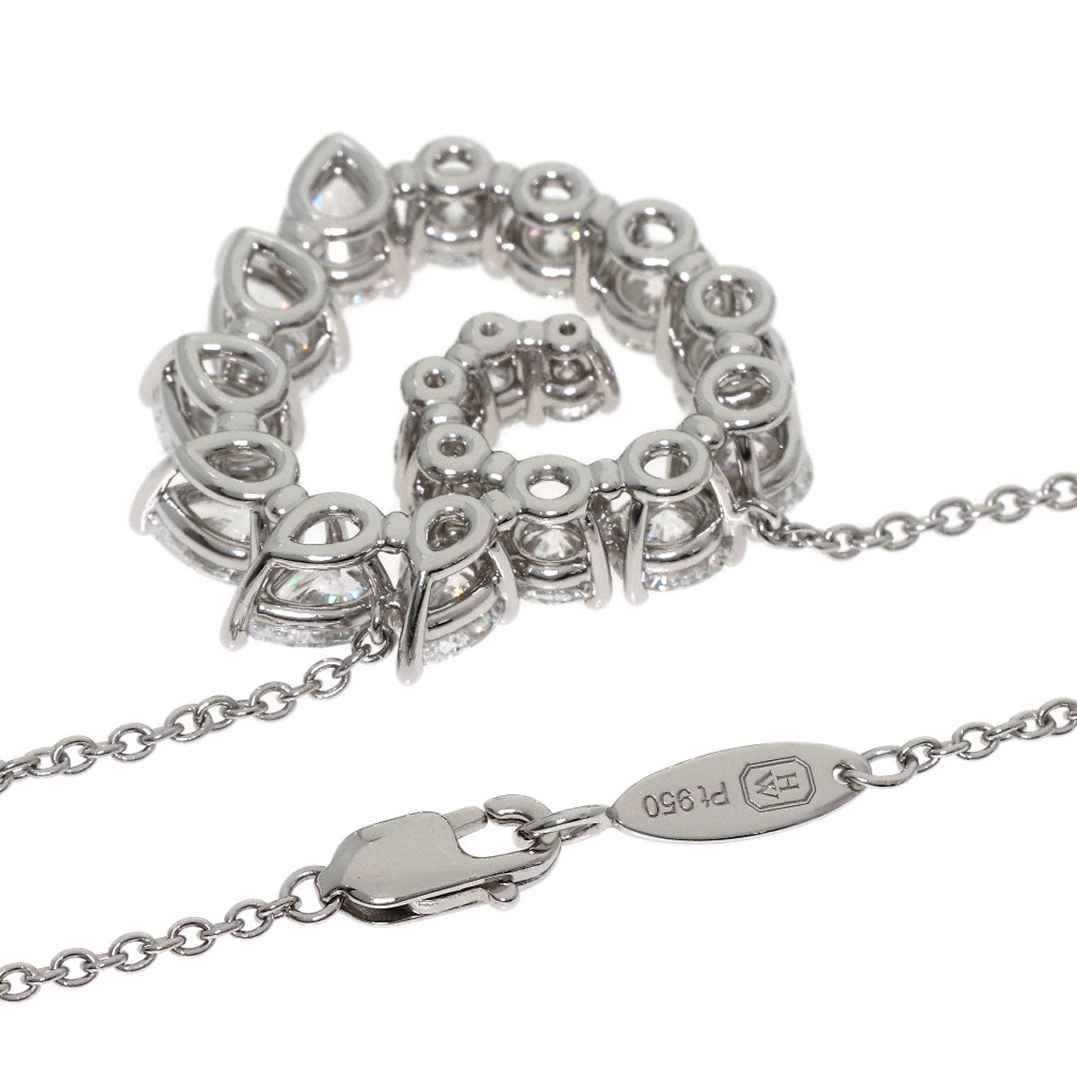 HARRY WINSTON Open cluster diamond Necklace Platinum PT950 Ladies [Used]