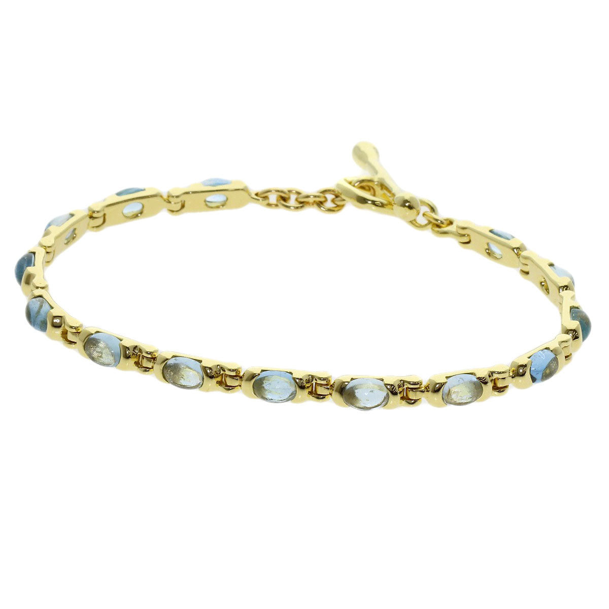 TIFFANY&Co. Aquamarine Bracelet K18 Yellow Gold Ladies [Used]