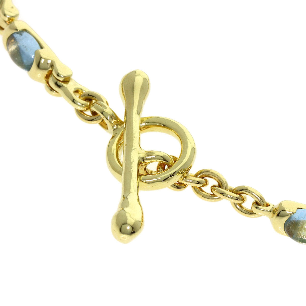 TIFFANY&Co. Aquamarine Bracelet K18 Yellow Gold Ladies [Used]