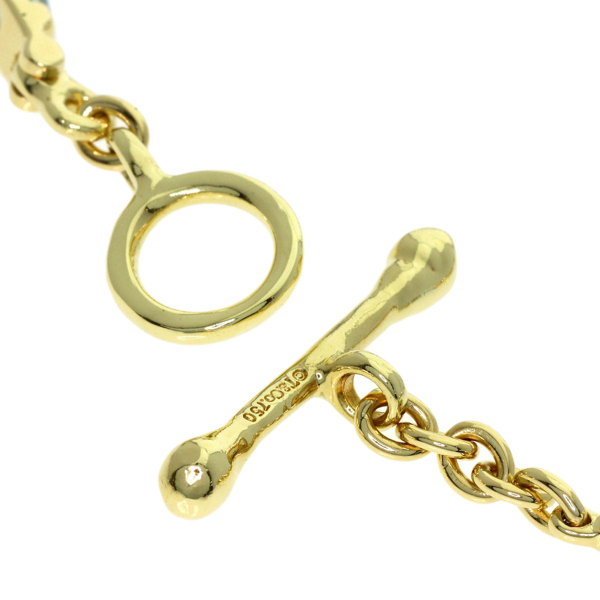 TIFFANY&Co. Aquamarine Bracelet K18 Yellow Gold Ladies [Used]