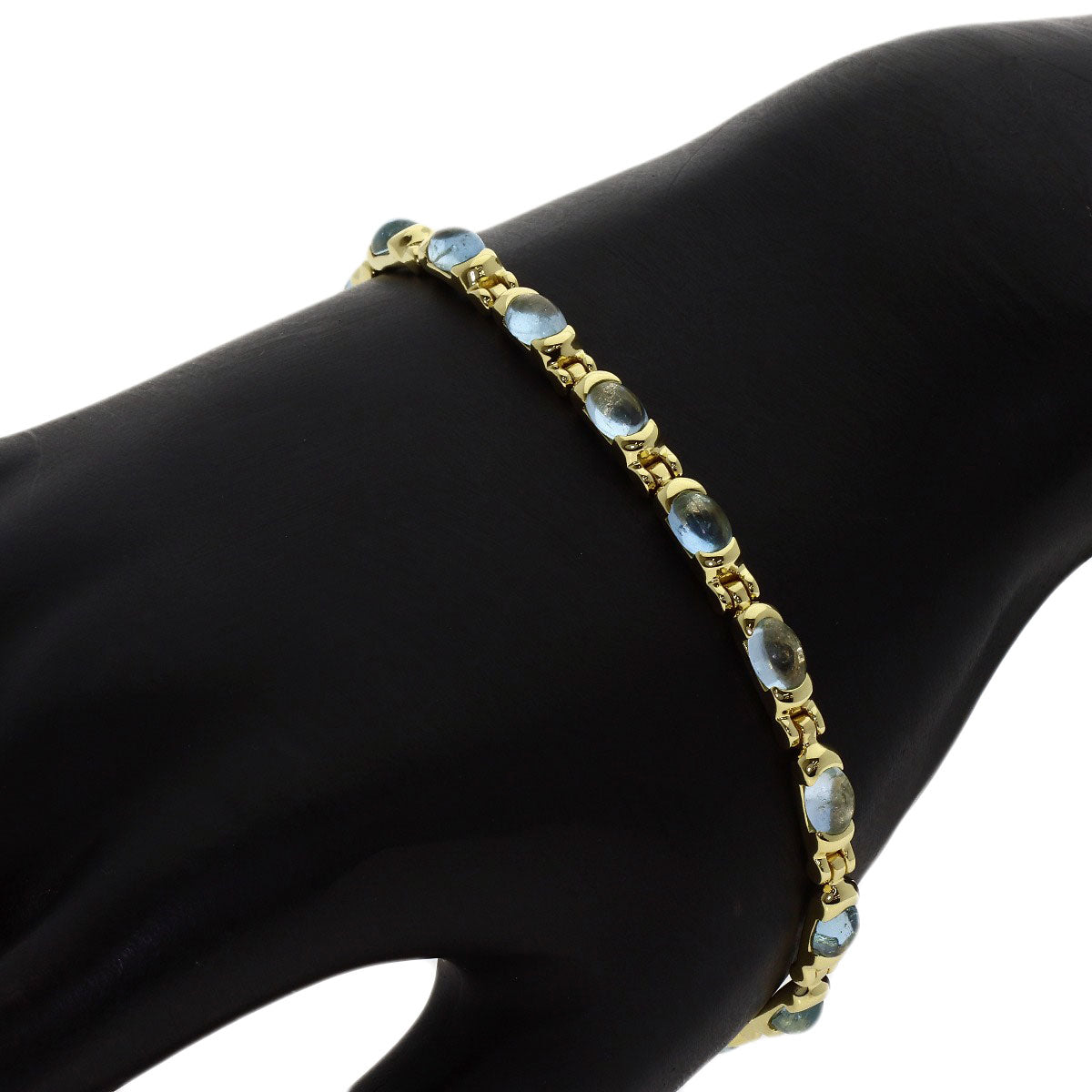 TIFFANY&Co. Aquamarine Bracelet K18 Yellow Gold Ladies [Used]