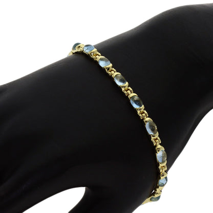 TIFFANY&Co. Aquamarine Bracelet K18 Yellow Gold Ladies [Used]