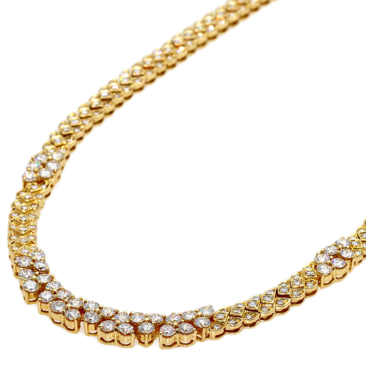 PIAGET Full diamond Necklace K18 Yellow Gold Ladies [Used]