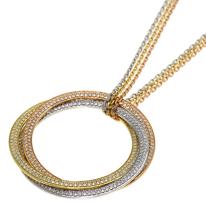 CARTIER Trinity Diamond Necklace K18 Yellow Gold K18 White GoldLadies [Used]
