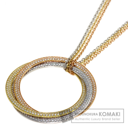 CARTIER Trinity Diamond Necklace K18 Yellow Gold K18 White GoldLadies [Used]
