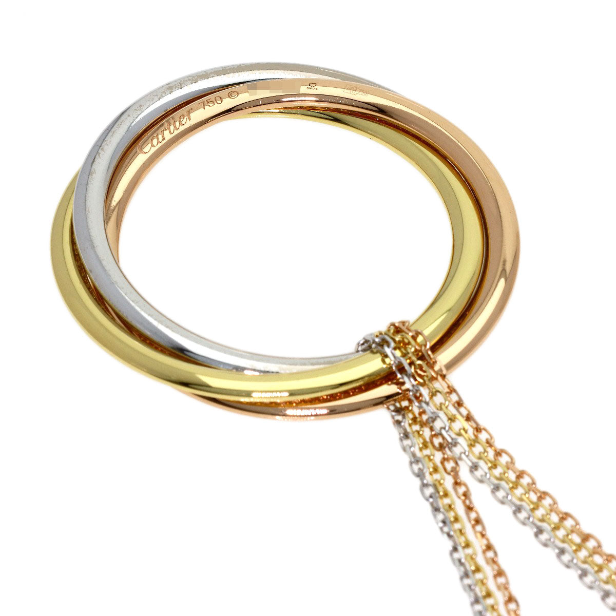 CARTIER Trinity Diamond Necklace K18 Yellow Gold K18 White GoldLadies [Used]