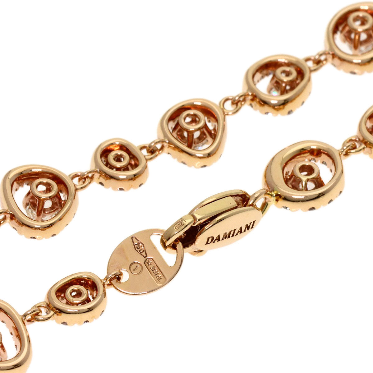 Damiani Juliet Diamond Bracelet K18 Pink Gold Ladies [Used]