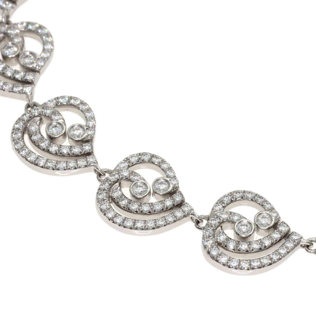 TIFFANY&Co. Enchanted Heart Diamond Bracelet Platinum PT950 Ladies [Used]