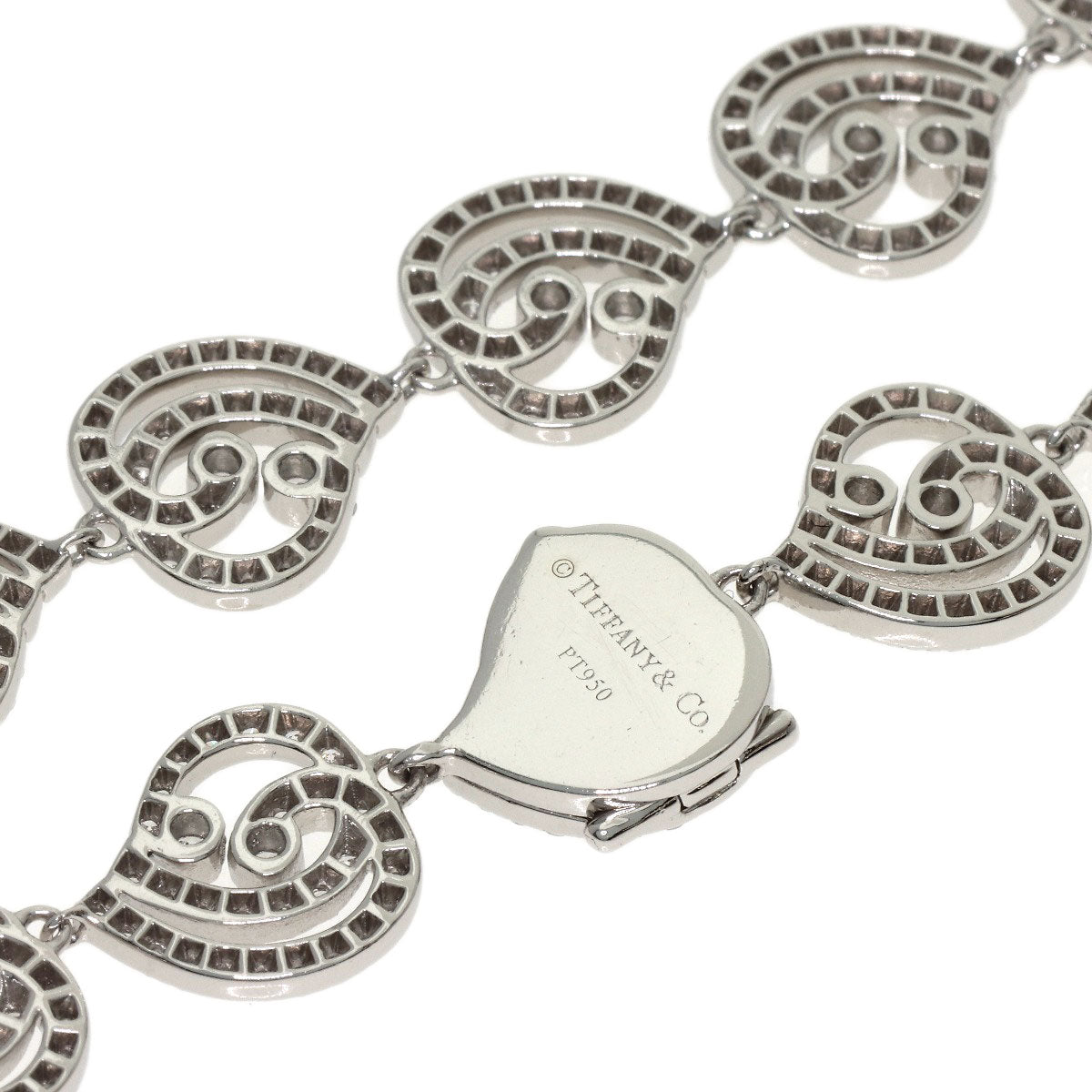 TIFFANY&Co. Enchanted Heart Diamond Bracelet Platinum PT950 Ladies [Used]