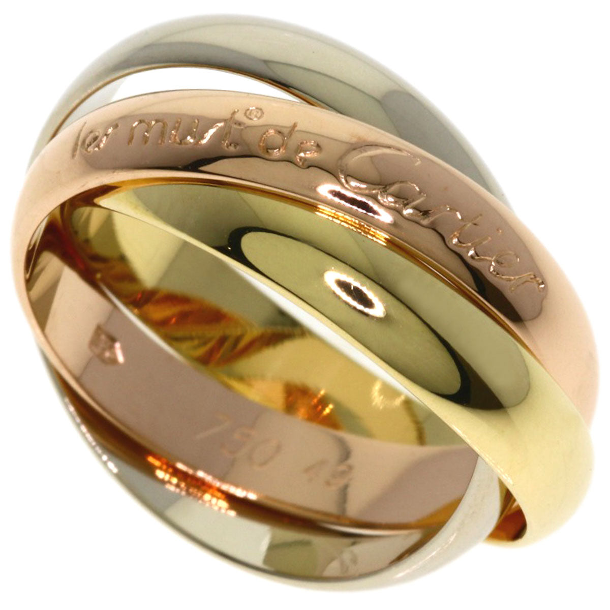 CARTIER Trinity #49 Ring K18 Yellow Gold 18K Pink GoldLadies [Used]