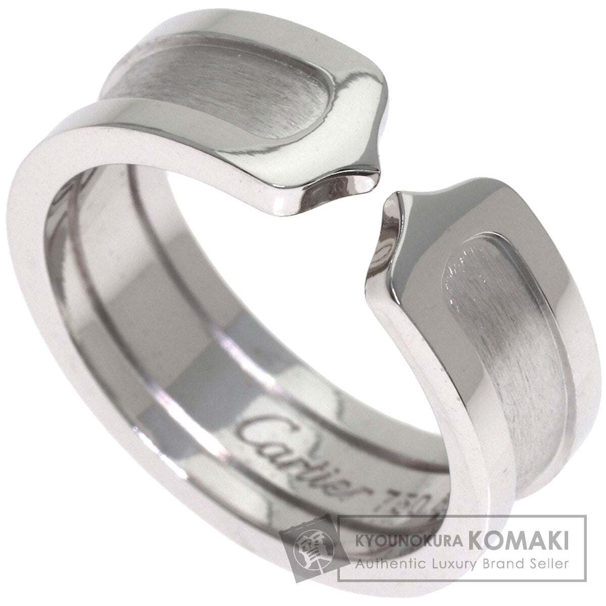 CARTIER C2 SM #52 Ring K18 White Gold Ladies [Used]