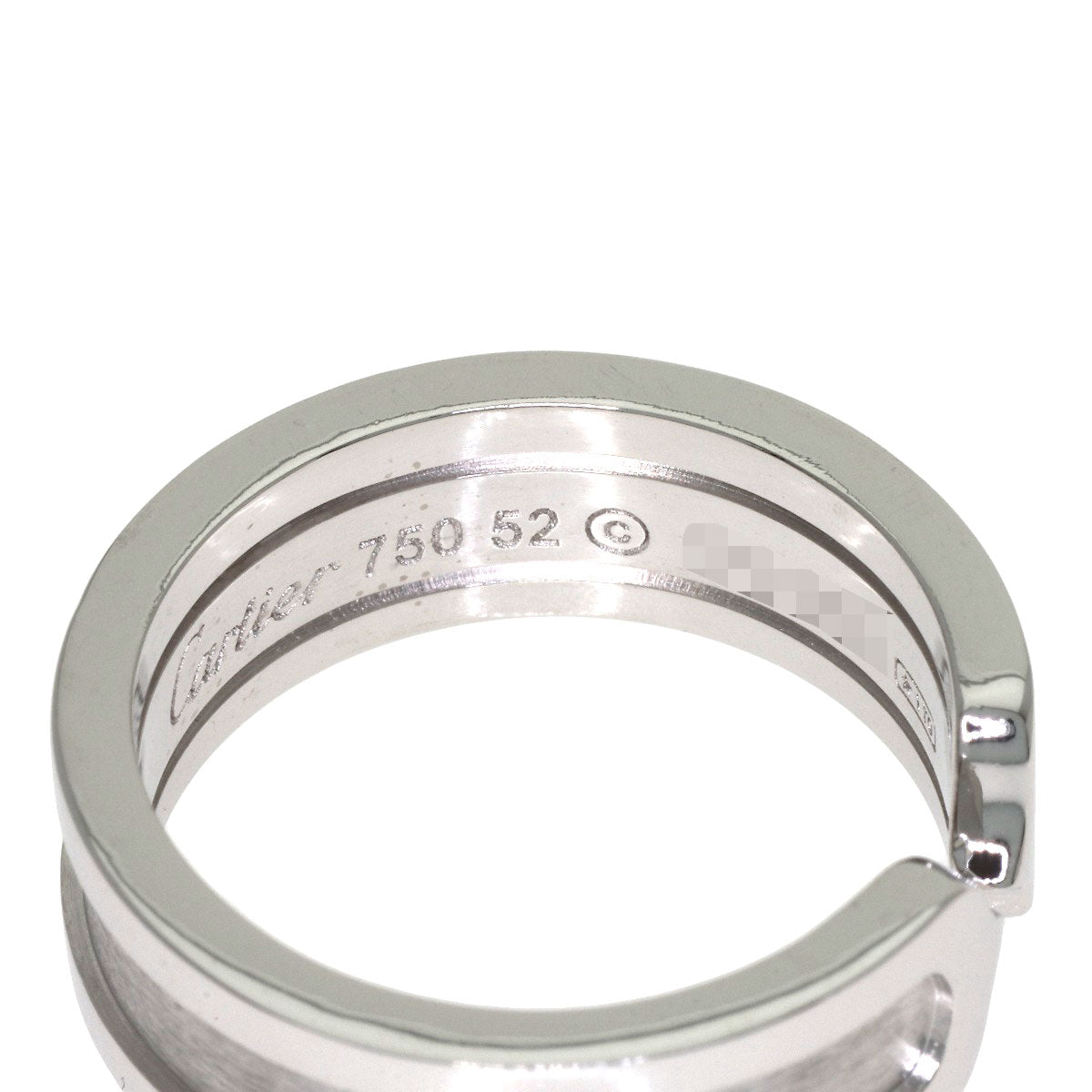CARTIER C2 SM #52 Ring K18 White Gold Ladies [Used]