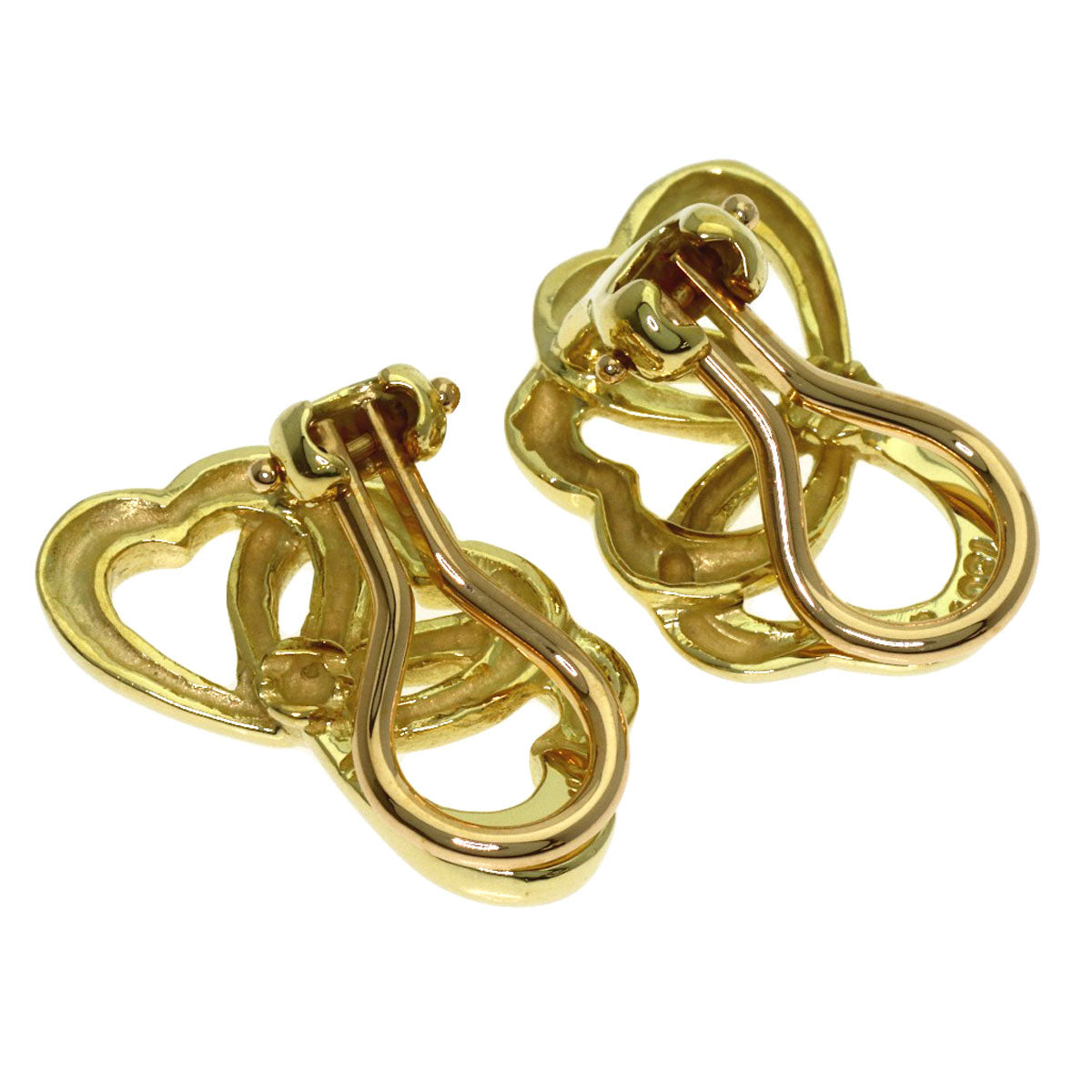 TIFFANY&Co. Triple heart Earring K18 Yellow Gold Ladies [Used]
