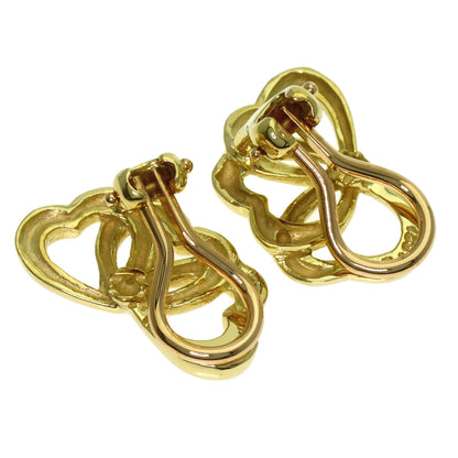 TIFFANY&Co. Triple heart Earring K18 Yellow Gold Ladies [Used]