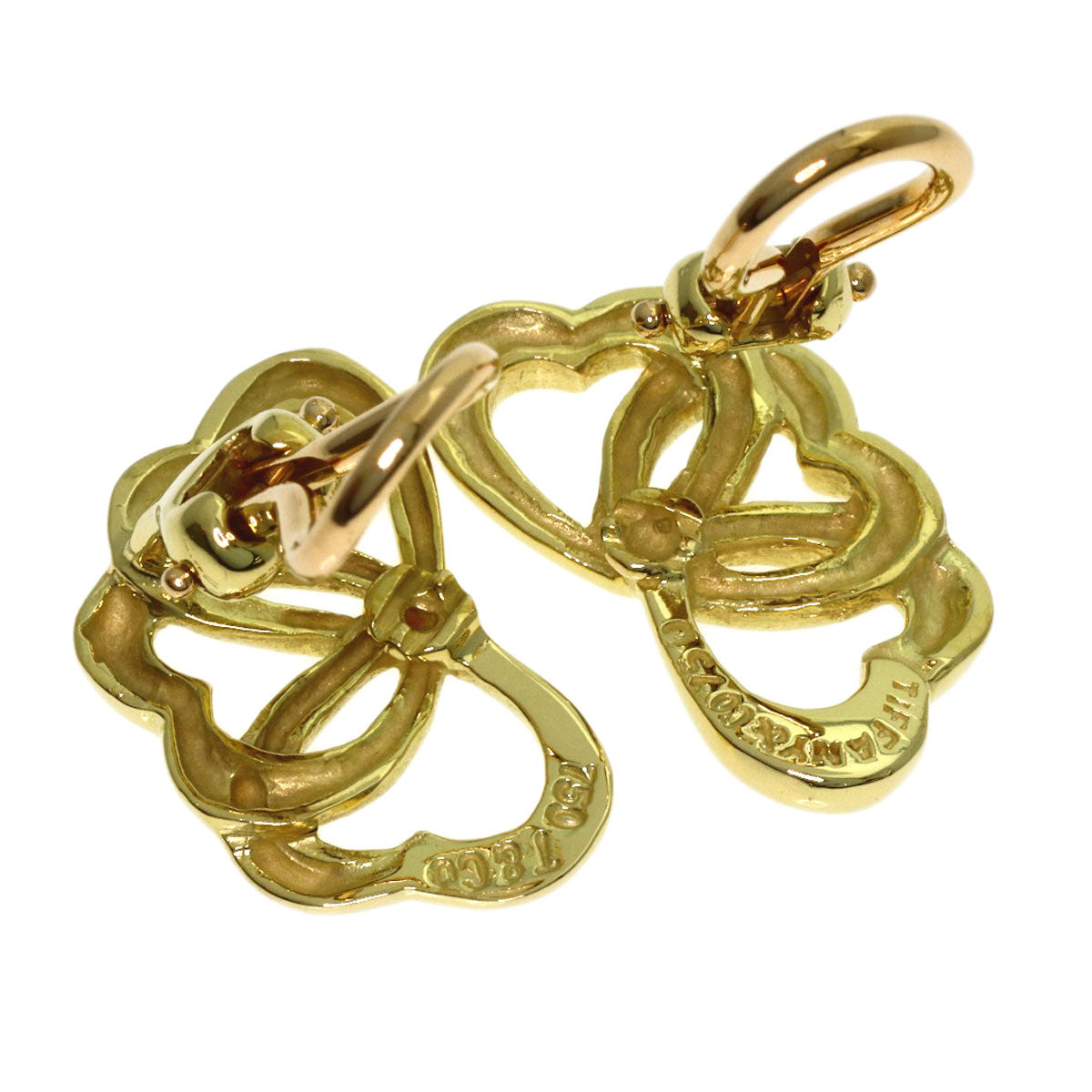 TIFFANY&Co. Triple heart Earring K18 Yellow Gold Ladies [Used]