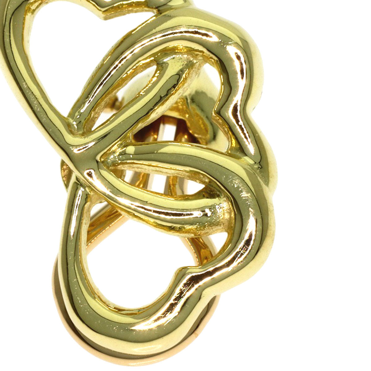 TIFFANY&Co. Triple heart Earring K18 Yellow Gold Ladies [Used]