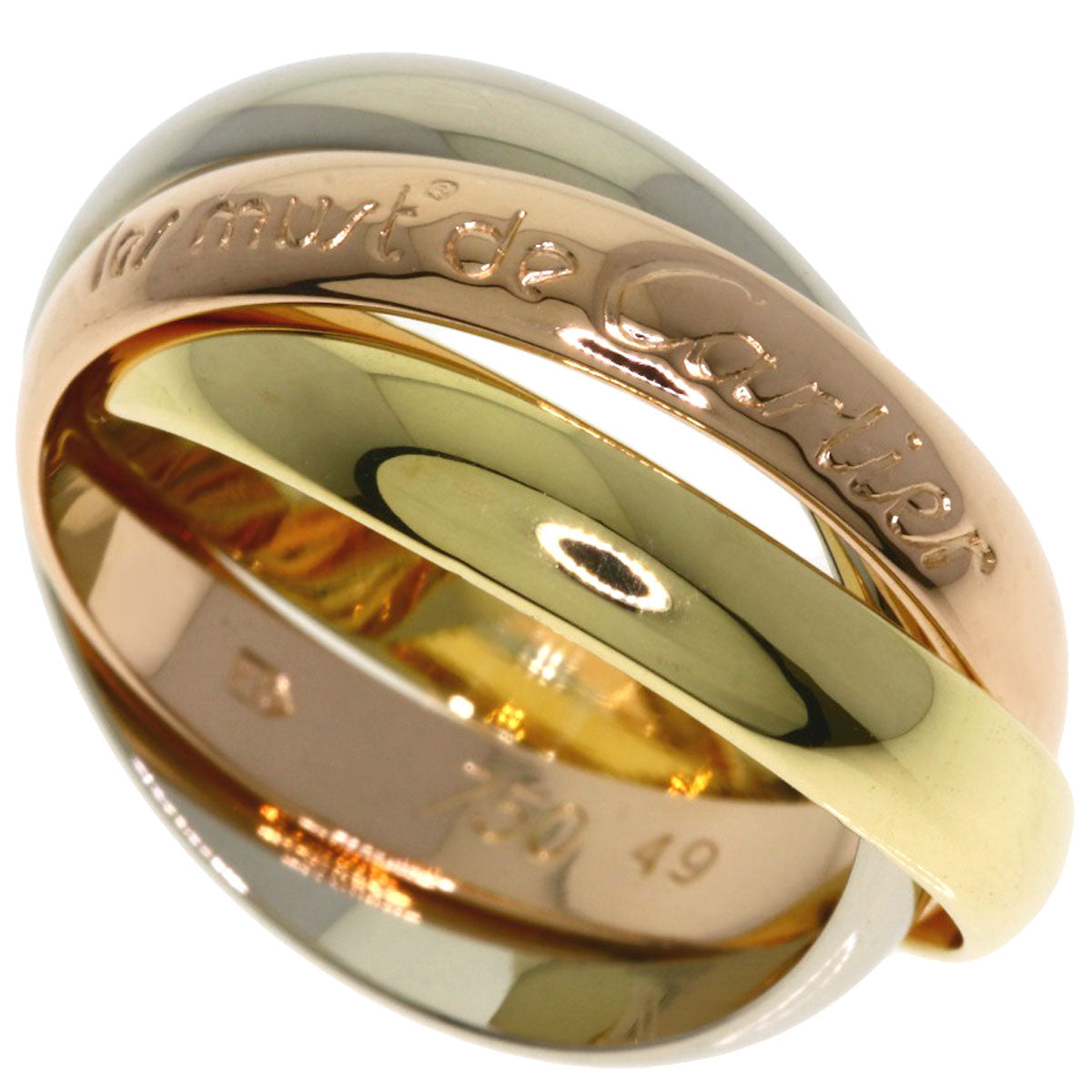 CARTIER Trinity #49 Ring K18 Yellow Gold 18K Pink GoldLadies [Used]
