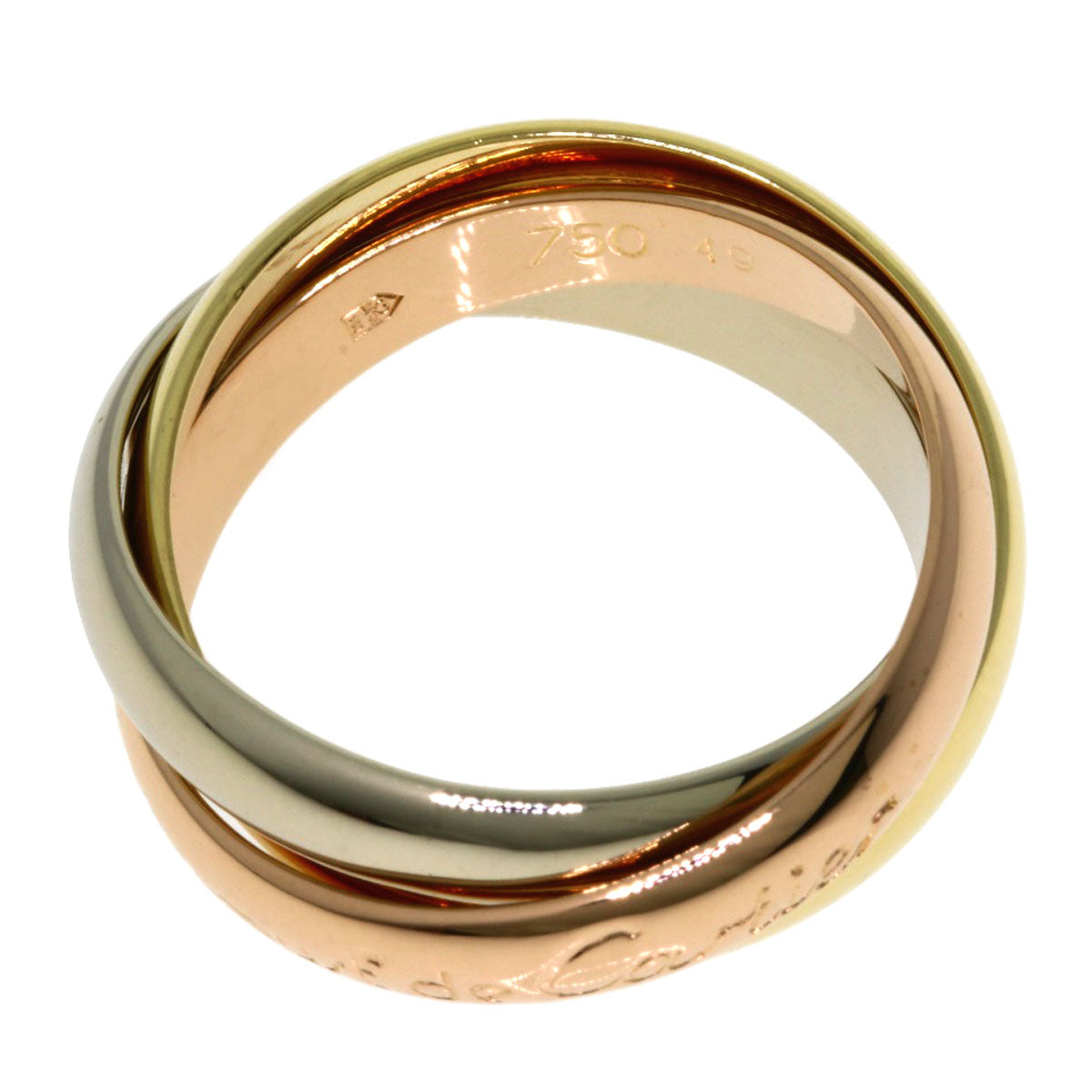 CARTIER Trinity #49 Ring K18 Yellow Gold 18K Pink GoldLadies [Used]