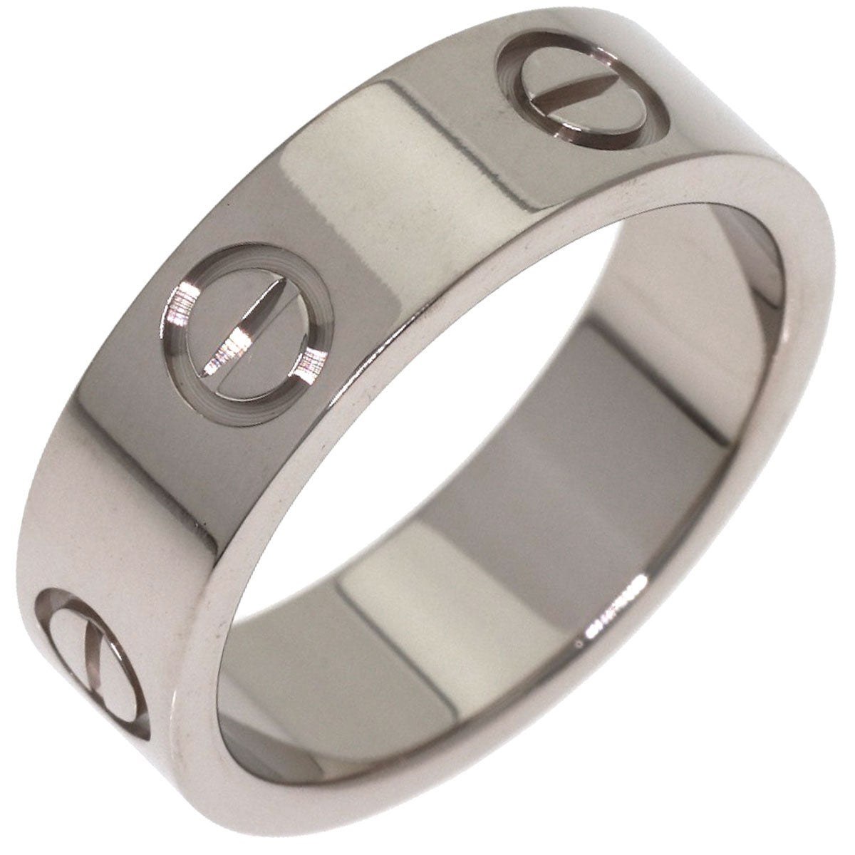 CARTIER love ring #51 Ring K18 White Gold Ladies [Used]