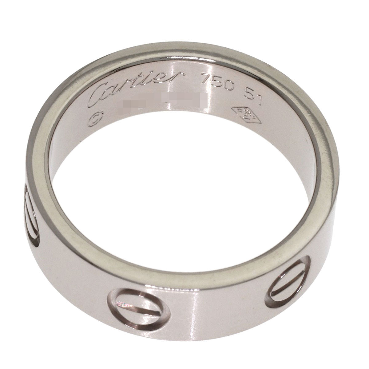 CARTIER love ring #51 Ring K18 White Gold Ladies [Used]