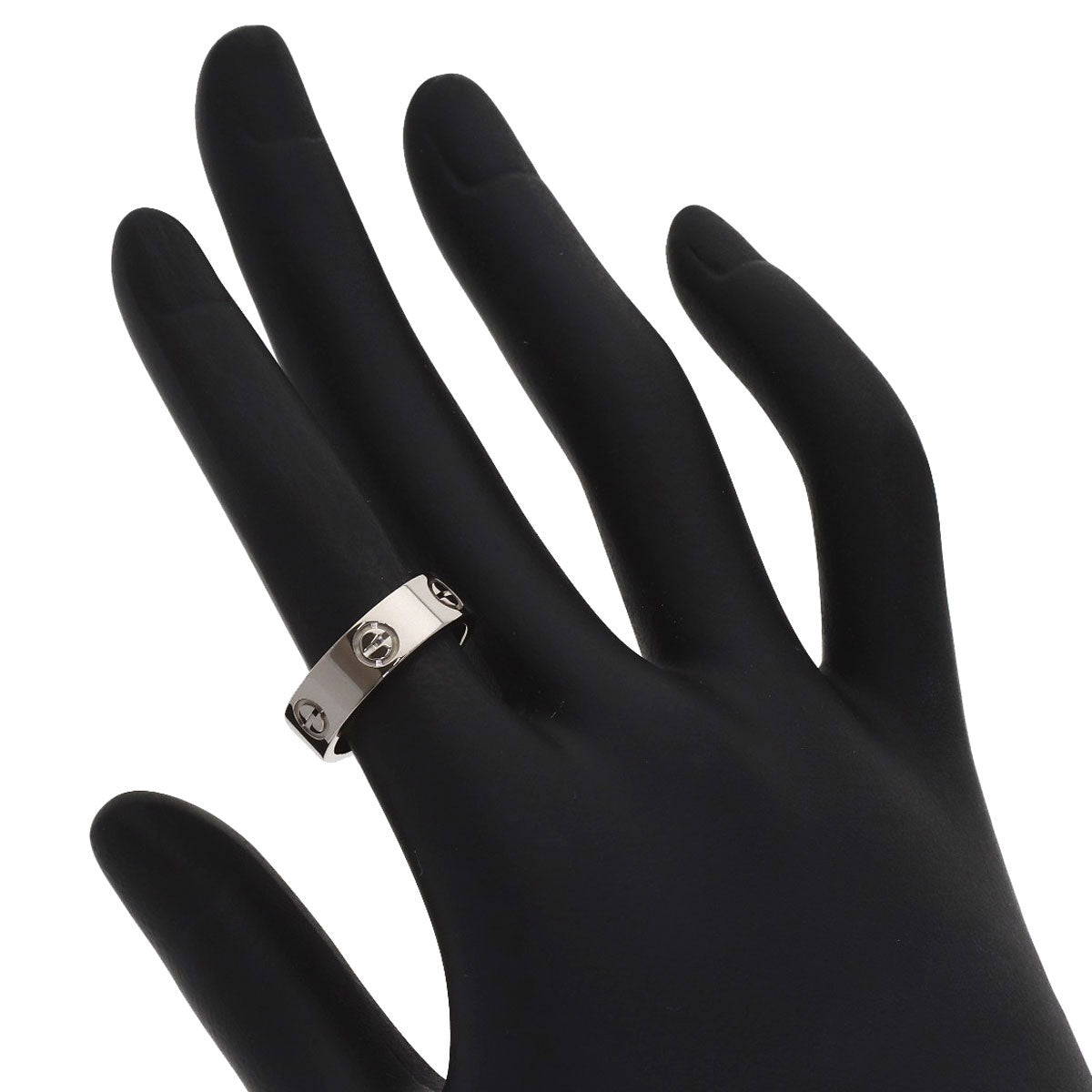 CARTIER love ring #51 Ring K18 White Gold Ladies [Used]