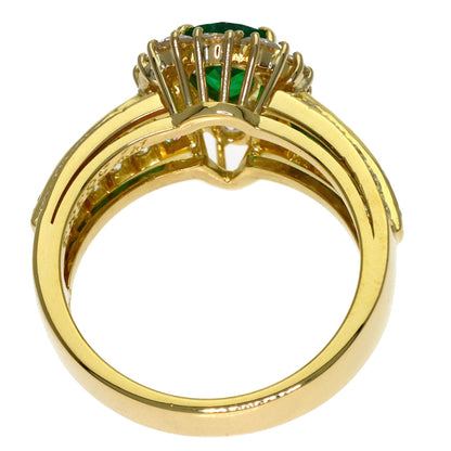 Van Cleef & Arpels Emerald Diamond Ring K18 Yellow Gold Ladies [Used]