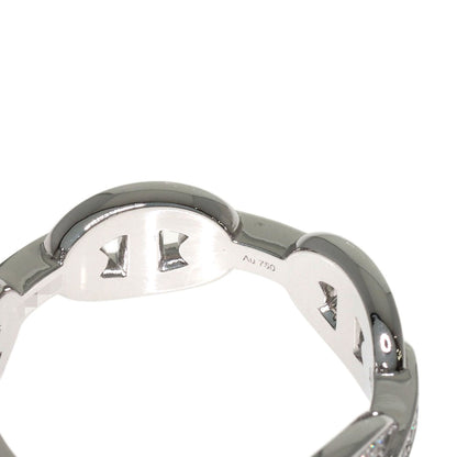 HERMES Chaine d'Ancre Enchainée PM Diamond #56 Ring K18 White Gold Ladies [Used]