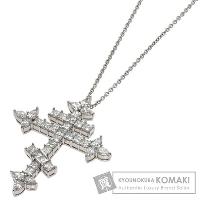HARRY WINSTON Russian Cross Diamond Necklace Platinum PT950 Ladies [Used]