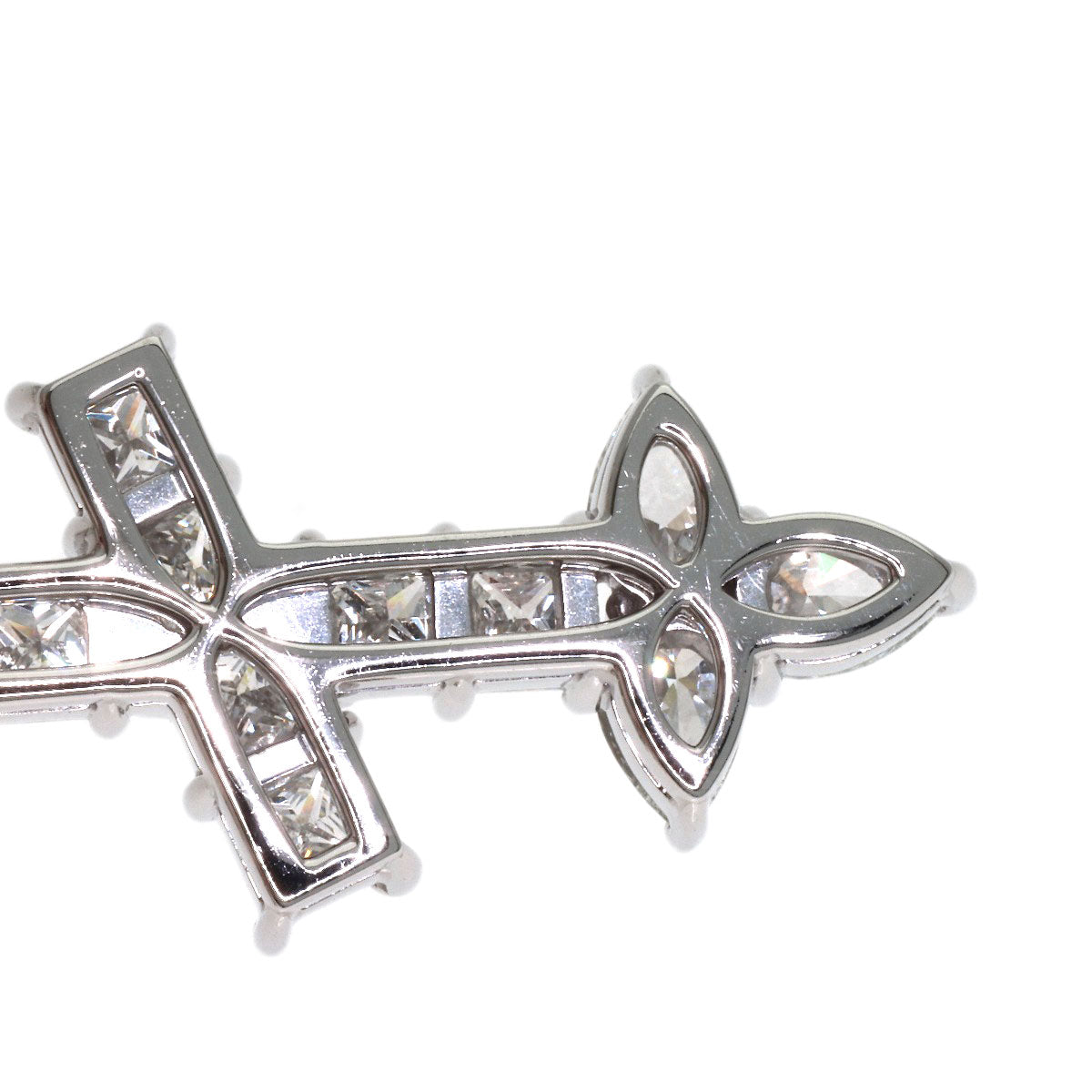 HARRY WINSTON Russian Cross Diamond Necklace Platinum PT950 Ladies [Used]