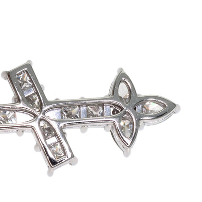 HARRY WINSTON Russian Cross Diamond Necklace Platinum PT950 Ladies [Used]