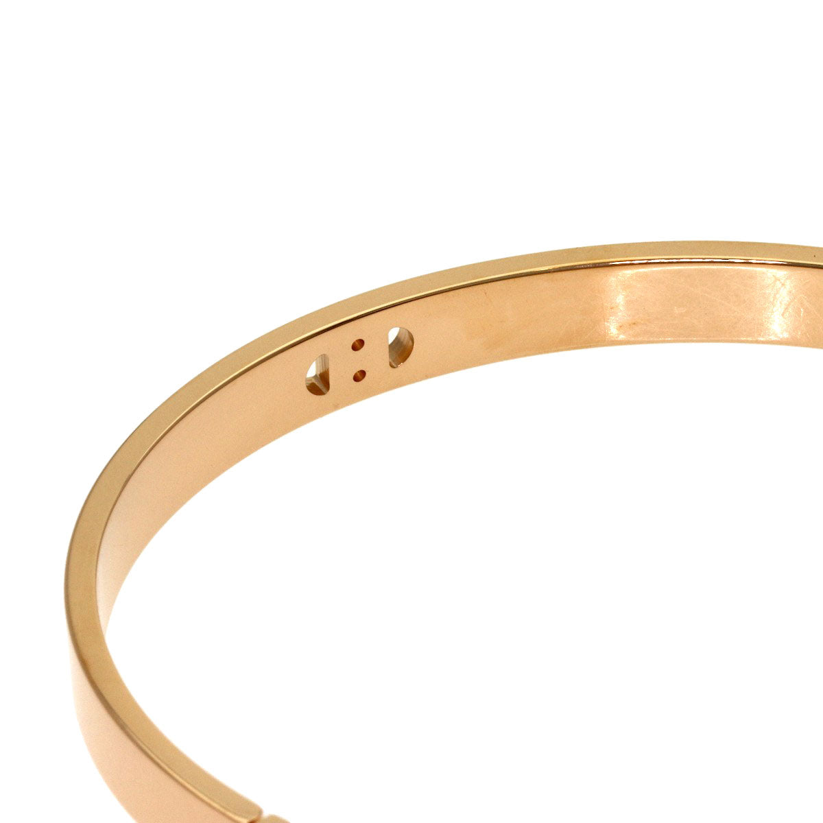 HERMES H Dunkle Diamond Bracelet K18 Pink Gold Ladies [Used]