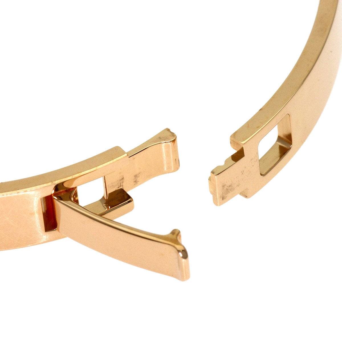 HERMES H Dunkle Diamond Bracelet K18 Pink Gold Ladies [Used]