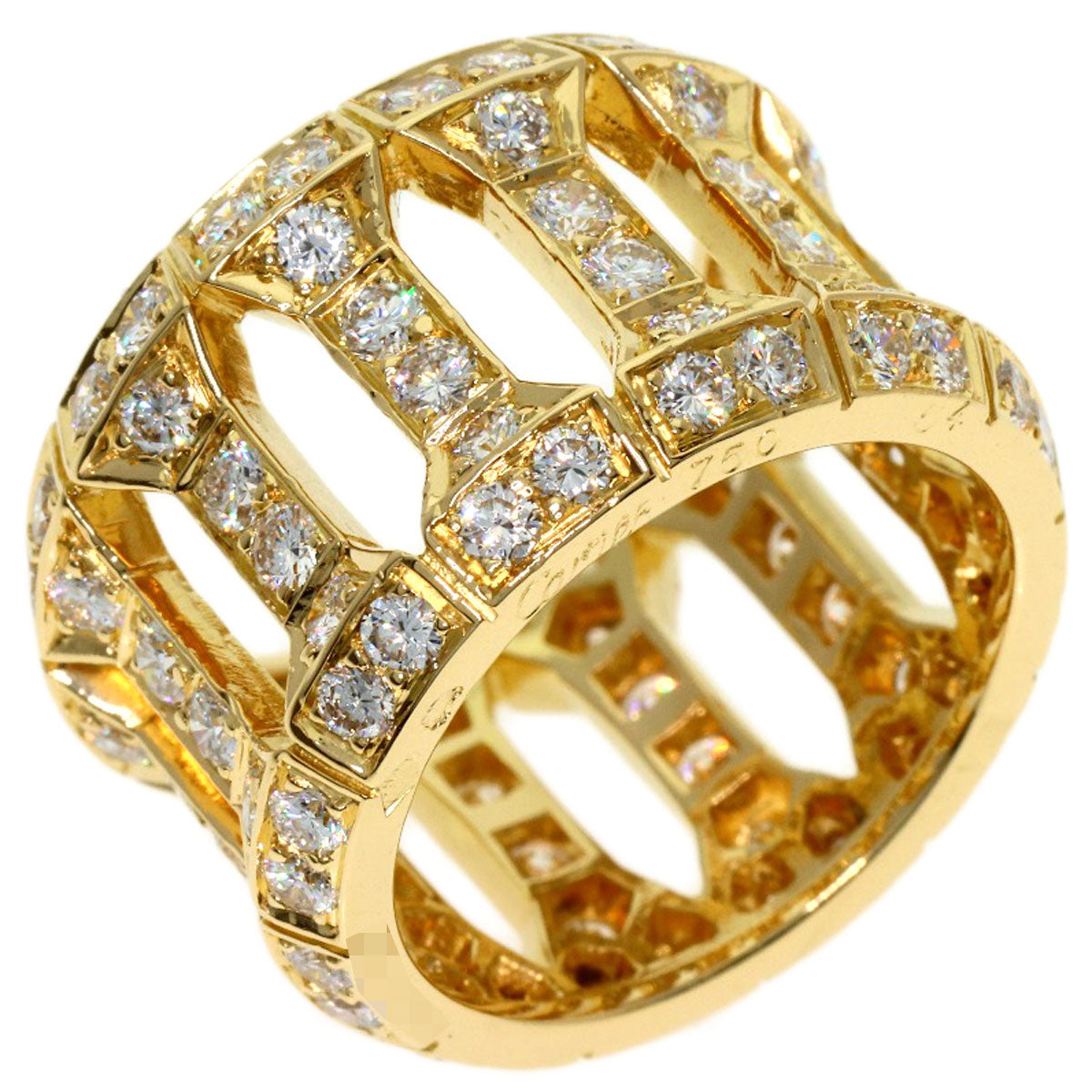 CARTIER Antaria Diamond #54 Ring K18 Yellow Gold Ladies [Used]