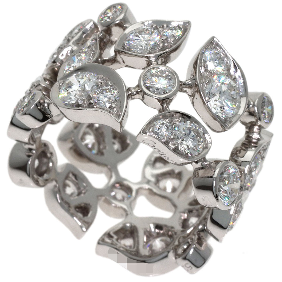 CARTIER Lily Collection Diamond #52 Ring K18 White Gold Ladies [Used]
