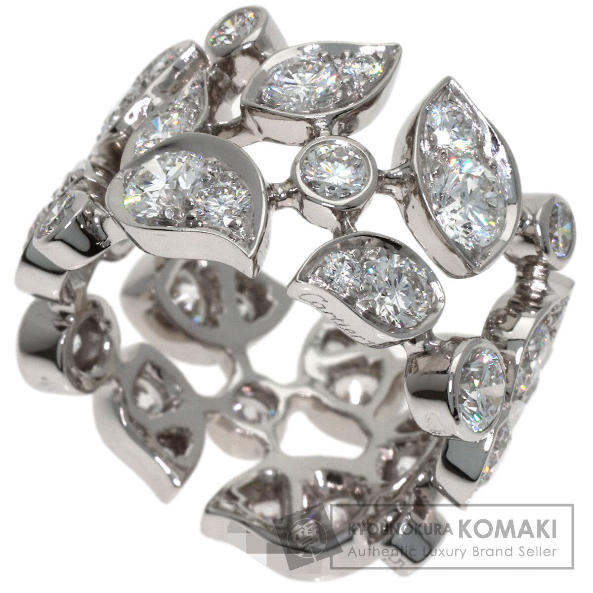 CARTIER Lily Collection Diamond #52 Ring K18 White Gold Ladies [Used]