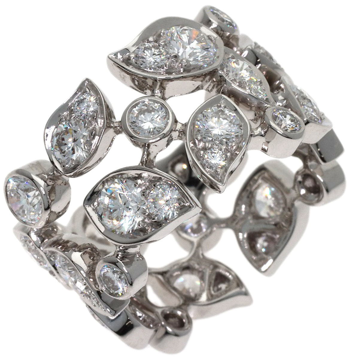 CARTIER Lily Collection Diamond #52 Ring K18 White Gold Ladies [Used]
