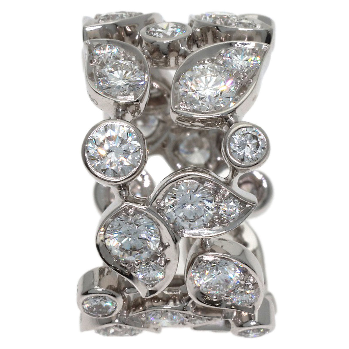 CARTIER Lily Collection Diamond #52 Ring K18 White Gold Ladies [Used]