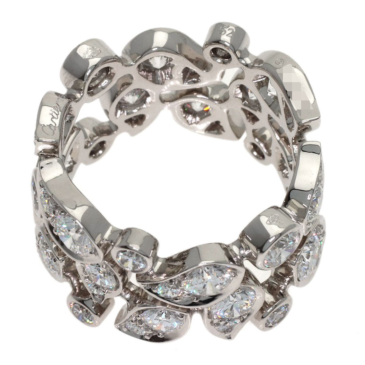 CARTIER Lily Collection Diamond #52 Ring K18 White Gold Ladies [Used]
