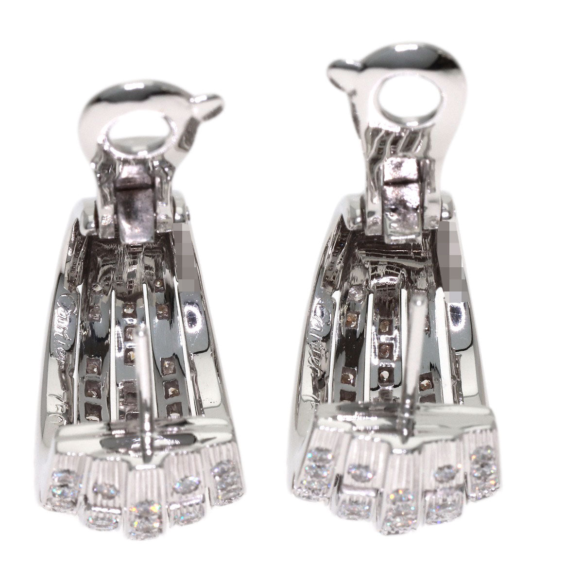CARTIER Oriane Diamond earring K18 White Gold Ladies [Used]