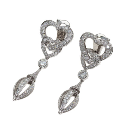 CARTIER Nuage Diamond earring K18 White Gold Ladies [Used]