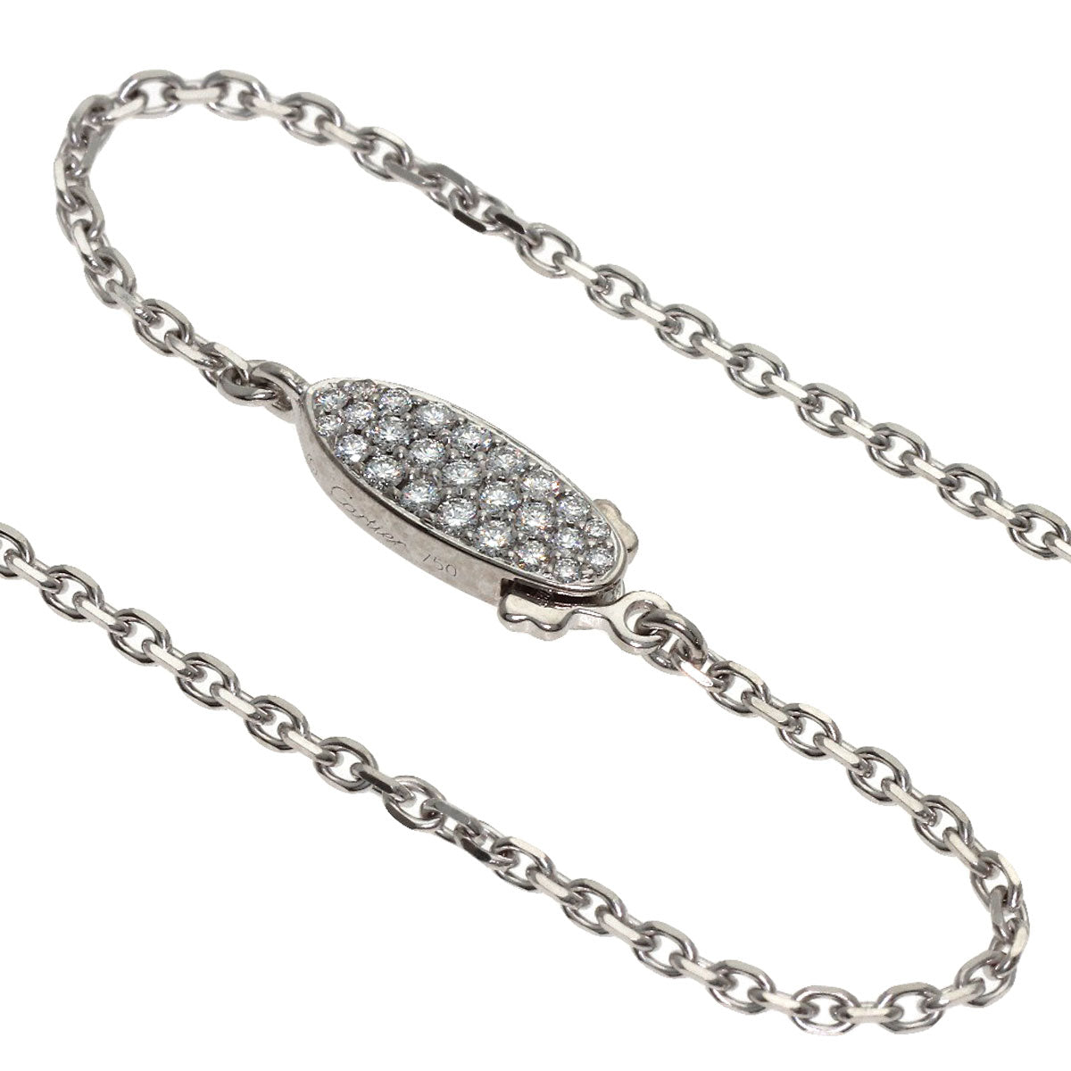 CARTIER Nuage Diamond Necklace K18 White Gold Ladies [Used]