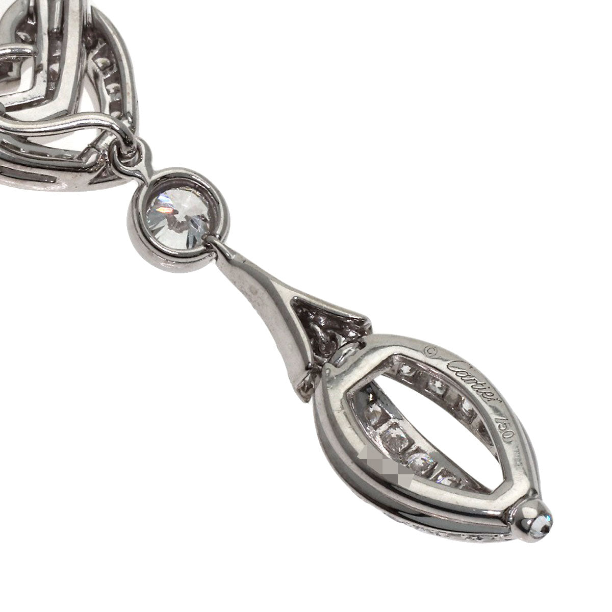 CARTIER Nuage Diamond Necklace K18 White Gold Ladies [Used]