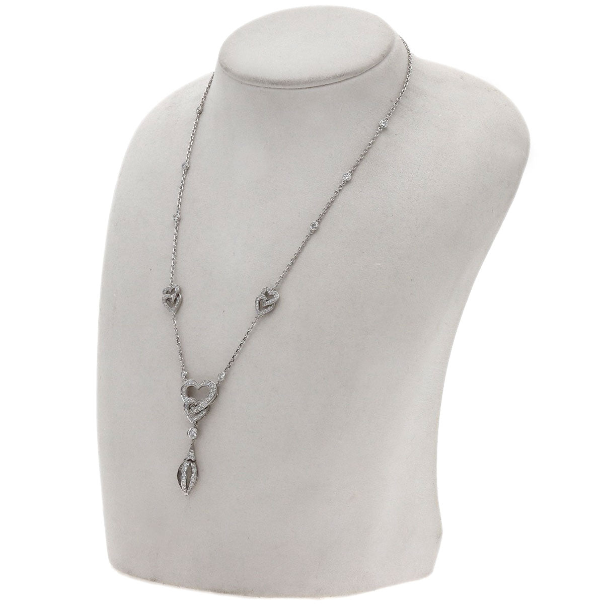 CARTIER Nuage Diamond Necklace K18 White Gold Ladies [Used]