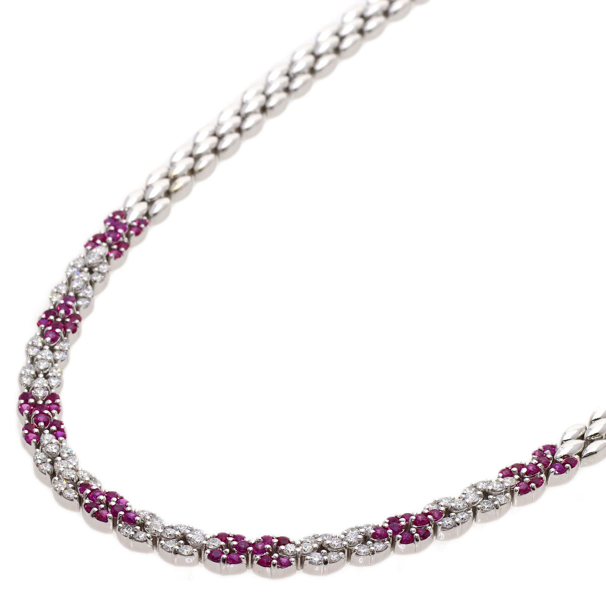 PICCHIOTTI Ruby Diamond Necklace K18 White Gold Ladies [Used]