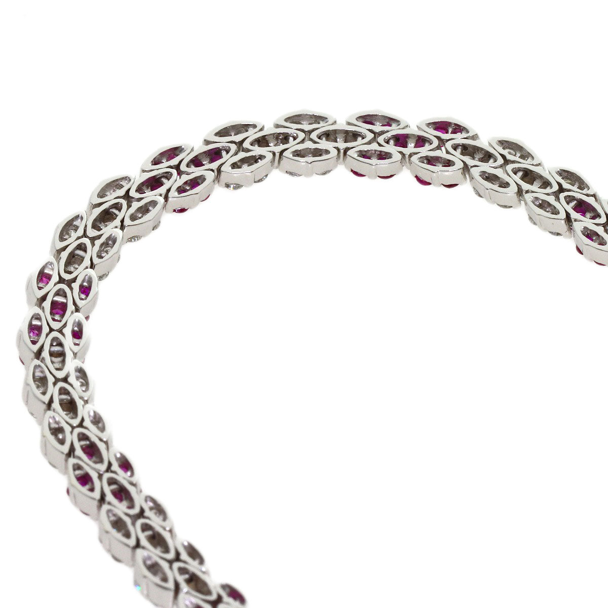 PICCHIOTTI Ruby Diamond Necklace K18 White Gold Ladies [Used]